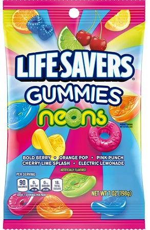 Lifesavers Neons Gummies 198 g (12 Pack) Exotic Candy Wholesale Montreal Quebec Canada