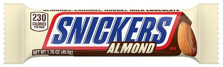 SNICKERS Almond Candy Bar 49.9 g (24 Pack) Exotic Candy Wholesale Montreal Quebec Canada