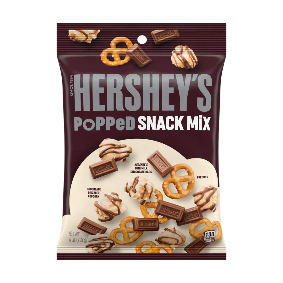 Hershey's Popped Milk Chocolate Snack Mix 113 g (12 Pack) Exotic Snacks Wholesale Montreal Quebec Canada