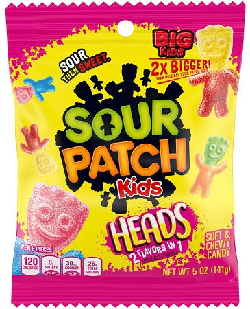 Sour Patch Kids 2-in-1 Heads 141 g (12 Pack) Exotic Candy Wholesale Montreal Quebec Canada