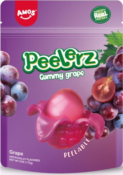 Amos Peelerz Gummy Grape 170 g (12 Pack) Exotic Candy Wholesale Montreal Quebec Canada Tik Tok