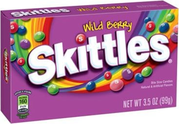 Skittles Wild Berry Theatre Box 99 g (12 Pack) Exotic Candy Wholesale Montreal Quebec Canada