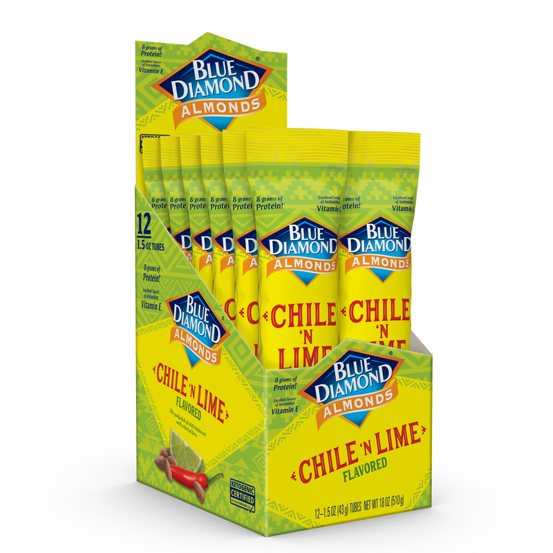 Blue Diamond Chile 'N Lime 43 g (12 Pack) Exotic Snacks Wholesale Montreal Quebec Canada