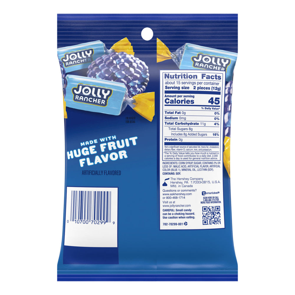 Jolly Rancher Blue Raspberry Hard Candy 184 g (12 Pack) Exotic Candy Wholesale Montreal Quebec Canada