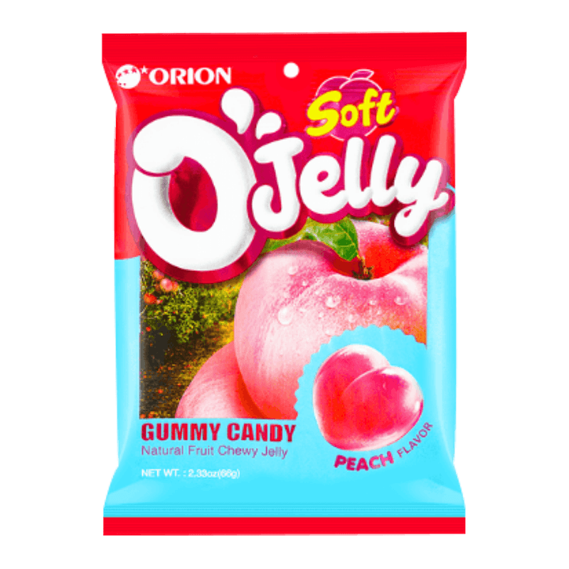 Orion O' Jelly Peach Gummy Candy 66 g (10 Pack) Exotic Candy Wholesale Montreal Quebec Canada