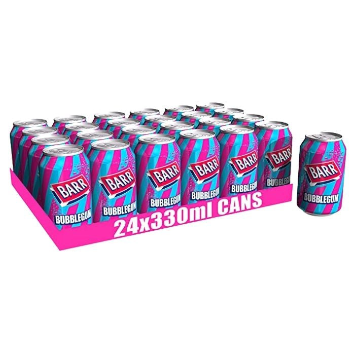 Barr Bubblegum 330 mL (24 Pack) Exotic Drinks Wholesale Montreal Quebec Canada