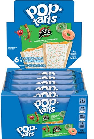 Pop-Tarts Frosted Apple Cinnamon Apple Jacks 96 g (6 Pack) Exotic Snacks Wholesale Montreal Quebec Canada