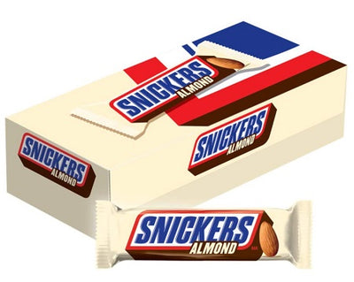 SNICKERS Almond Candy Bar 49.9 g (24 Pack) Exotic Chocolate Wholesale Montreal Quebec Canada