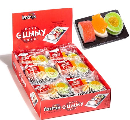 Raindrops Mini Gummy Sushi 40 g (12 Pack) Exotic Candy Wholesale Montreal Quebec Canada