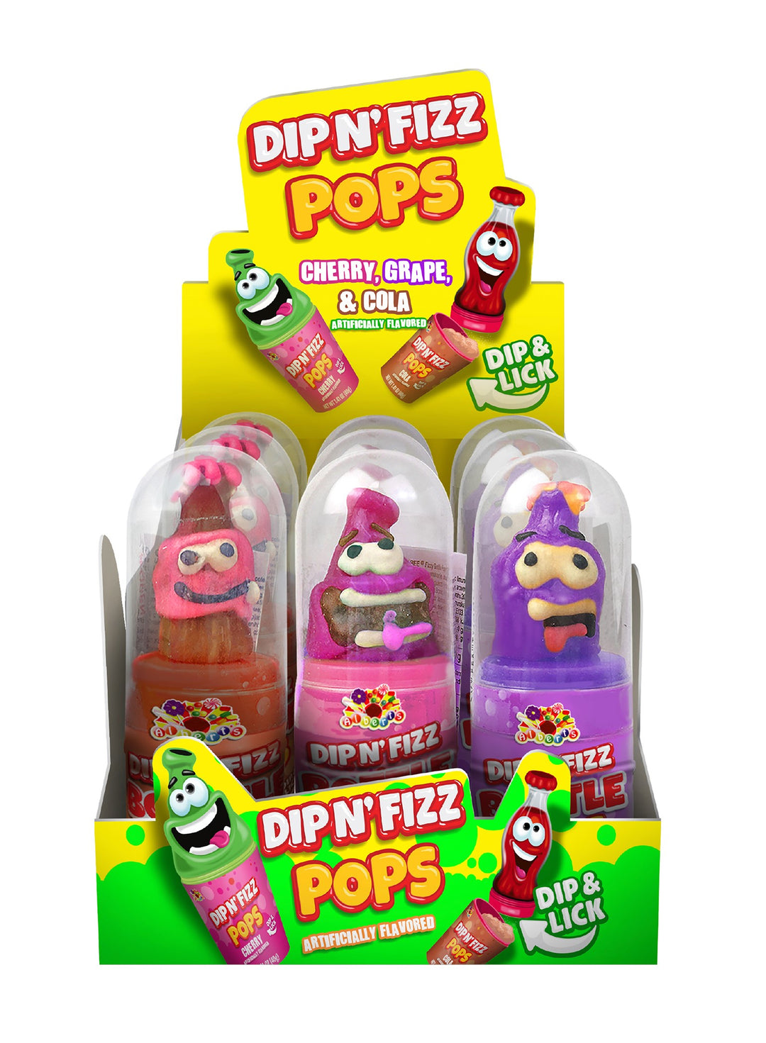 Albert's Dip N' Fizz Pops 40 g (12 Pack) Exotic Candy Wholesale Montreal Quebec Canada