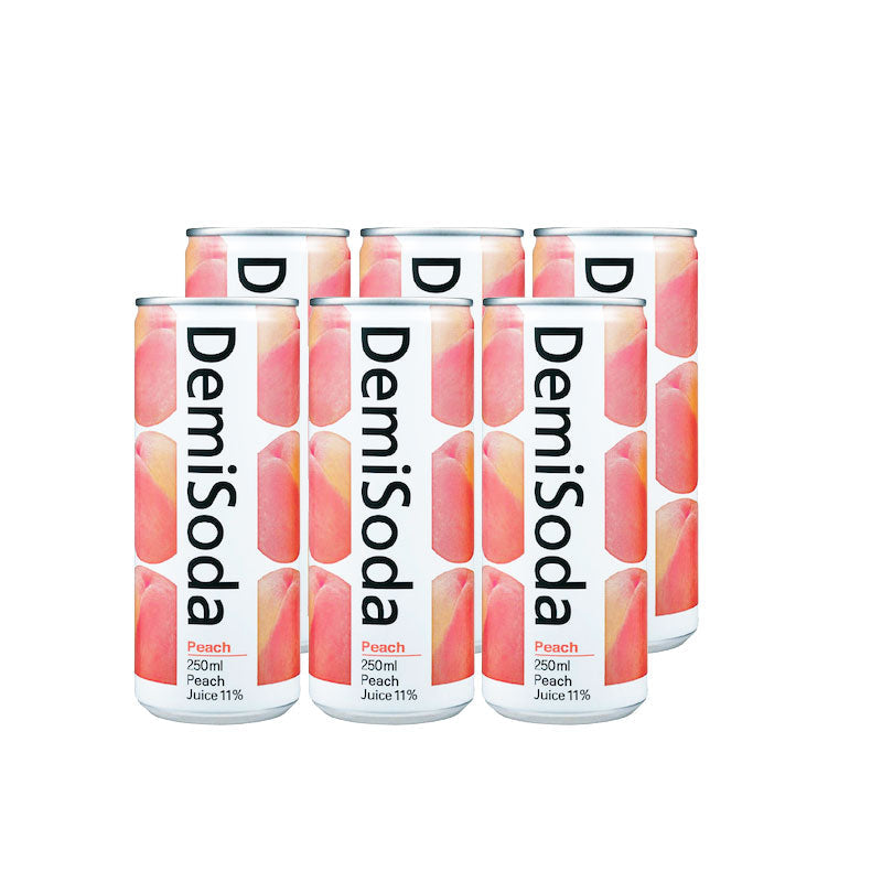 Demisoda Peach 250 mL (30 Pack) Exotic Drinks Wholesale Montreal Quebec Canada