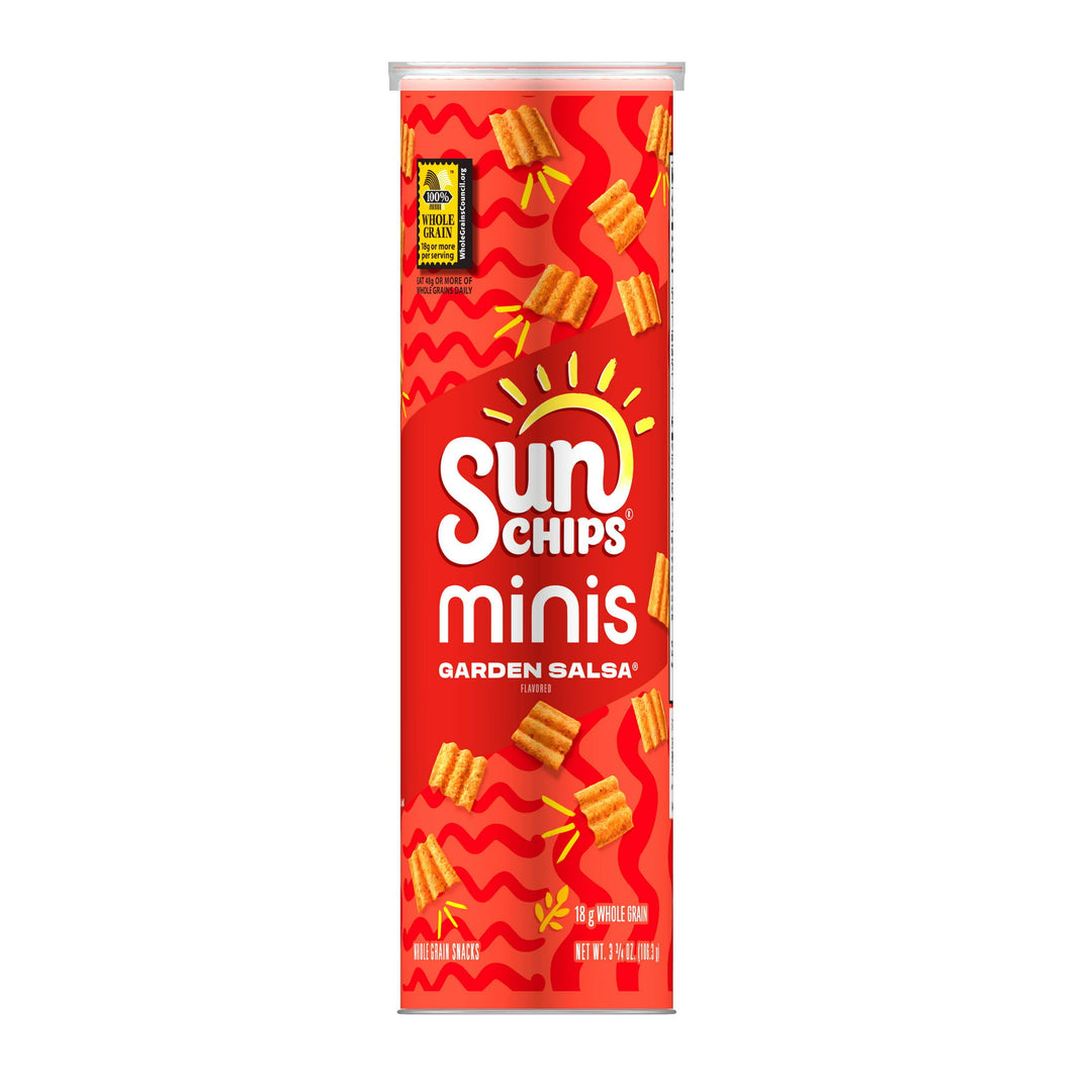 SunChips Minis Garden Salsa Cannister 106.3 g (12 Pack) Exotic Snacks Wholesale Montreal Quebec Canada