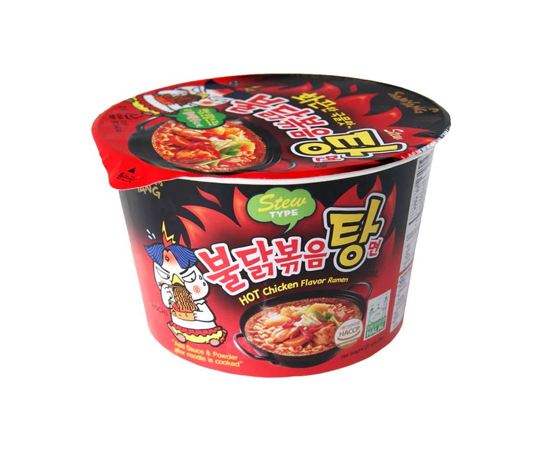 Samyang Hot Chicken Stew Type Ramen Bowl 120 g (16 pack) Exotic Snacks Wholesale Montreal Quebec Canada