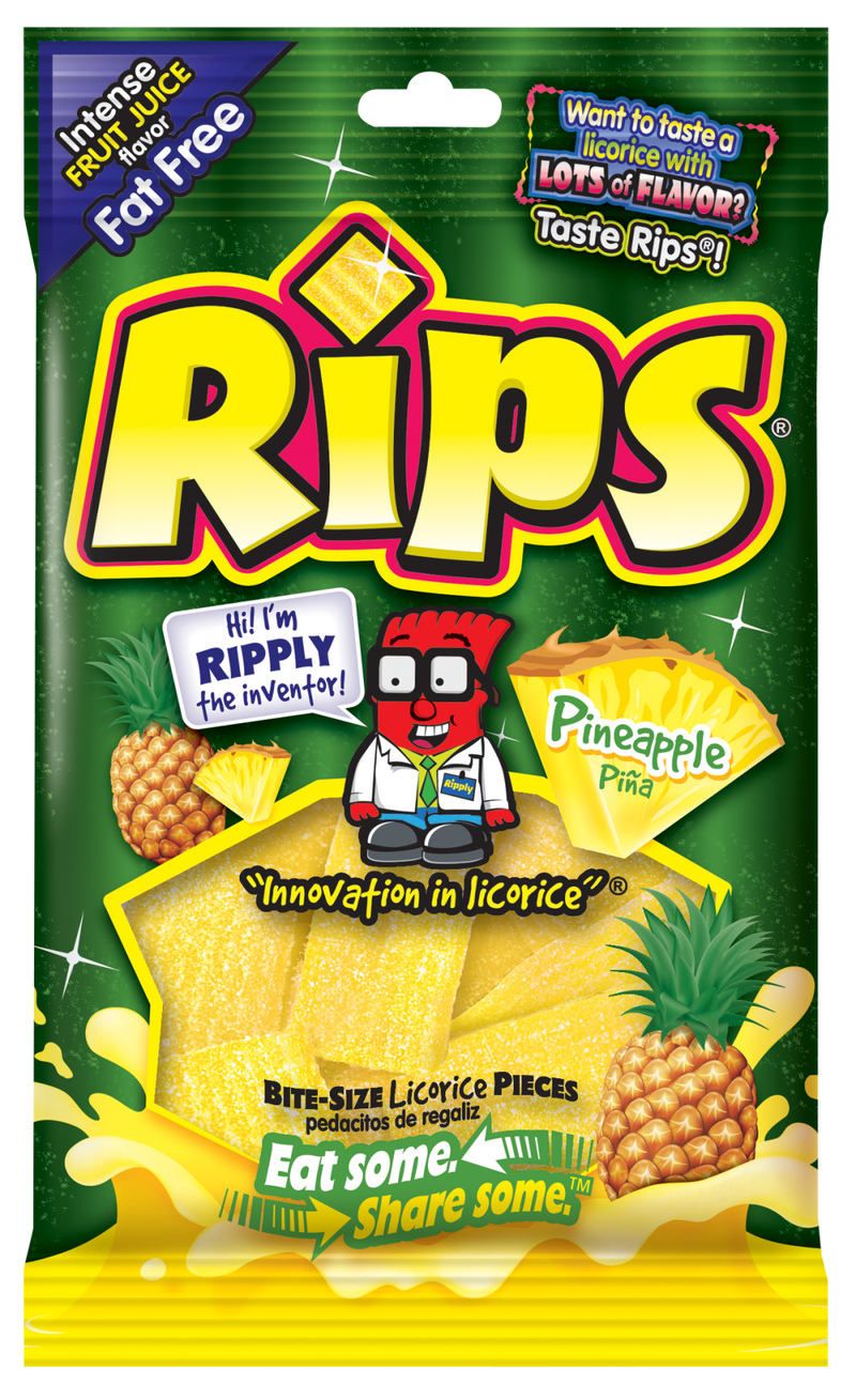 Rips Bite-Size Pineapple Candy 113 g (12 Pack) – Exotics Wholesale