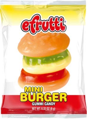 eFrutti 2 LB Bulk Gummi Mini Burgers 9 g (101 Pack) Exotic Candy Wholesale Montreal Quebec Canada