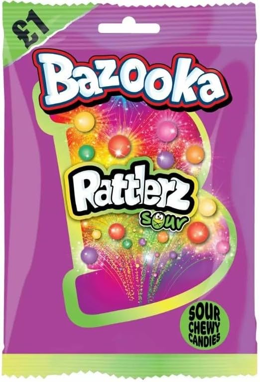 Bazooka Rattlerz Sour 100 g (12 Pack) Exotic Candy Wholesale Montreal Quebec Canada