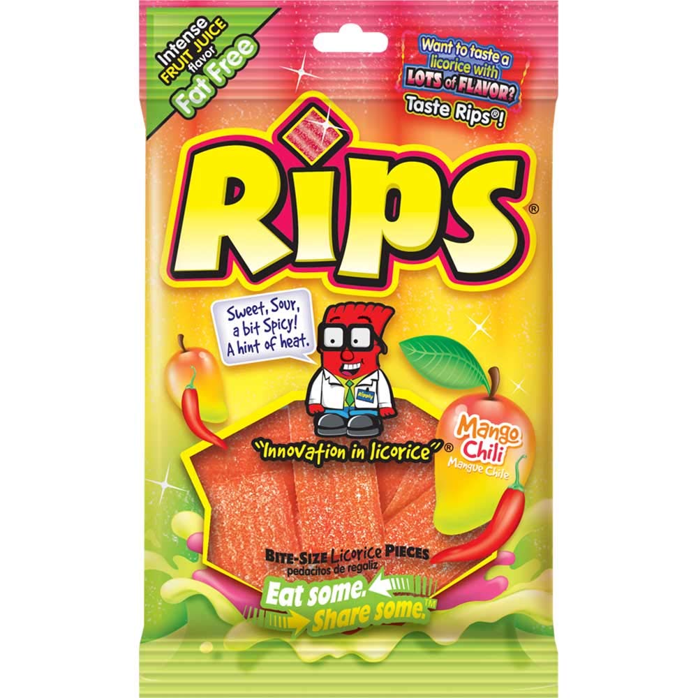 Rips Bite-Size Mango Chili Candy 113 g (12 Pack) Exotic Candy Wholesale Montreal Quebec Canada