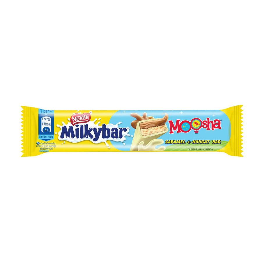 Milkybar Moosha Caramel + Nougat Bar 38 g (15 pack) Exotic Snacks Wholesale Montreal Quebec Canada