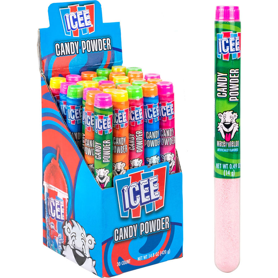 Icee Candy Powder Sour Tubes 14 g (30 Pack) Exotic Candy Wholesale Montreal Quebec Canada