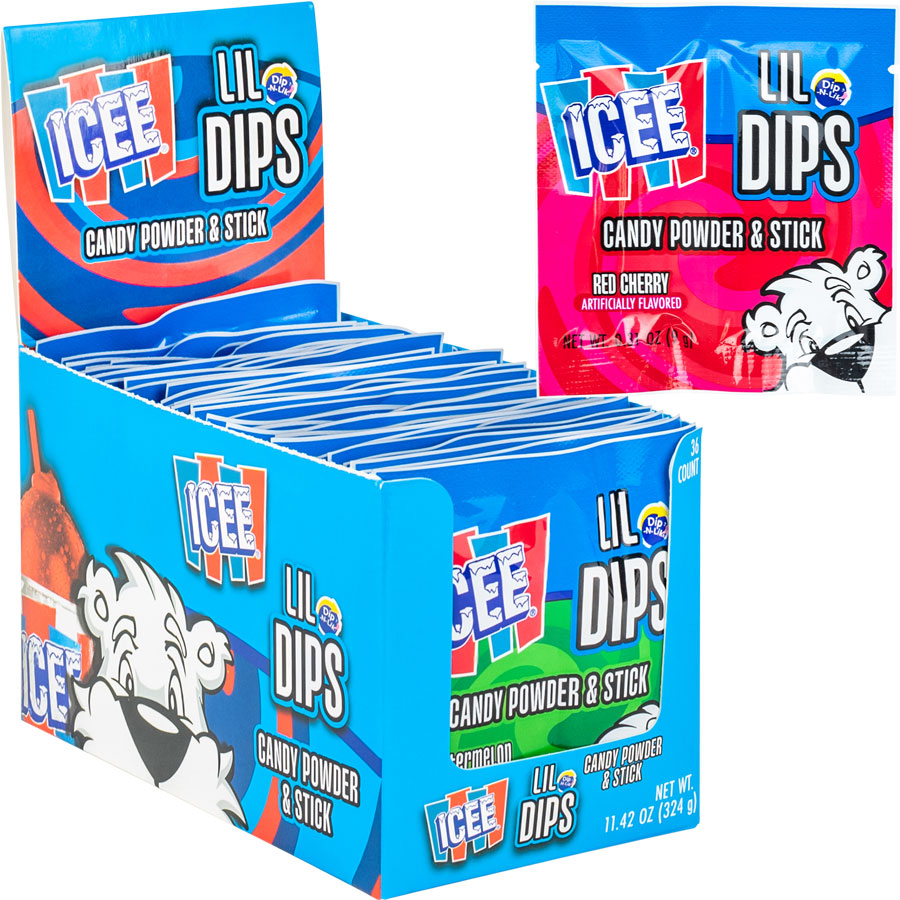 Icee Lil Dips Candy Powder & Stick Singles 9 g (36 Pack) Exotic Candy Wholesale Montreal Quebec Canada