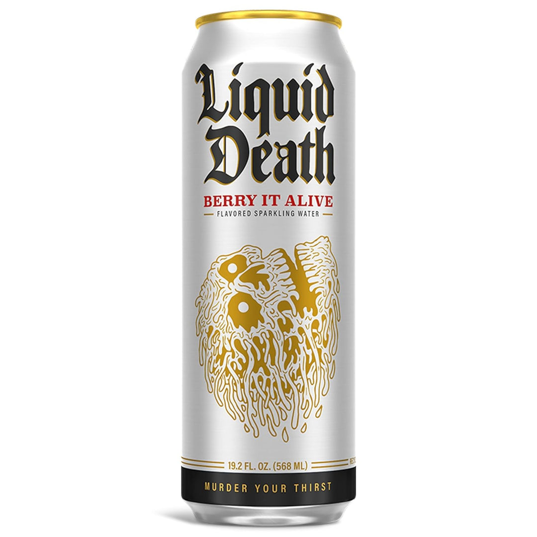 Liquid Death Berry It Alive 568 mL (24 Pack) Exotic Drinks Wholesale Montreal Quebec Canada