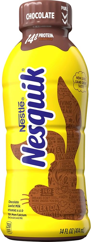 Nesquik Chocolate Lowfat Milk Drink 414 mL (12 Pack) Exotic Drinks Wholesale Montreal Quebec Canada