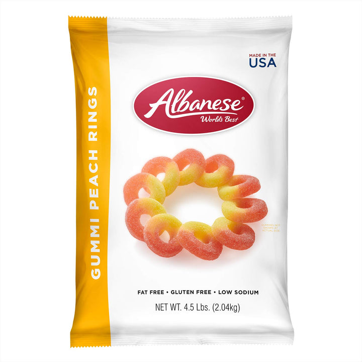 Albanese Bulk Gummi Peach Rings 2 kg Exotic Candy Warehouse Montreal Quebec Canada