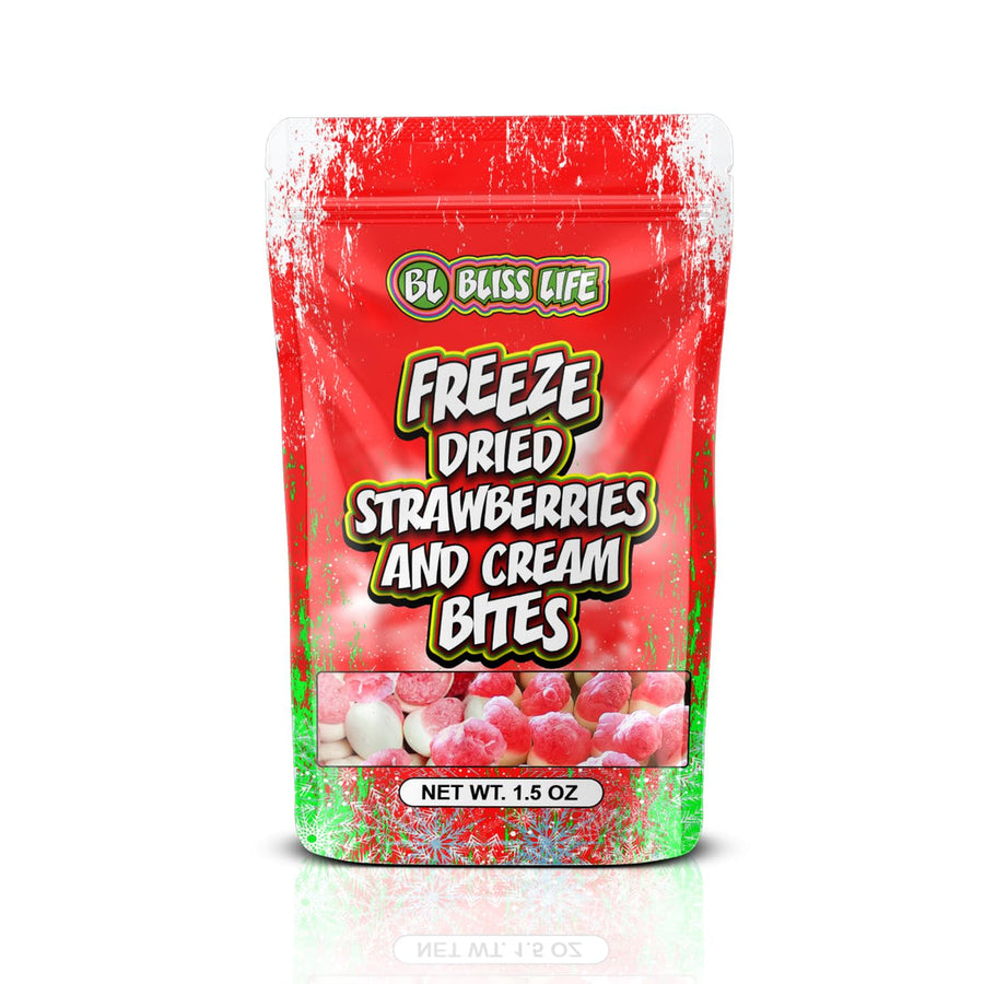 Bliss Life Freeze Dried Strawberries and Cream Bites 43 g (30 Pack) Exotic Candy Wholesale Montreal Quebec Canada