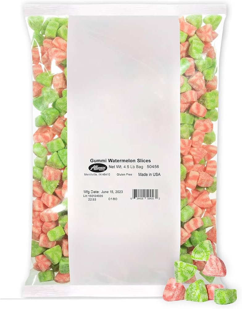 Albanese Bulk Watermelon Slices 2 kg Exotic Candy Warehouse Montreal Quebec Canada