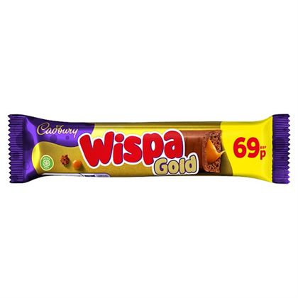 Cadbury Wispa Gold Bar 48 g (48 Pack) Exotic Chocolate Wholesale Montreal Quebec Canada