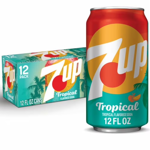7UP Tropical Can 355 mL (12 Pack) Exotic Soda Wholesale Distribution Montreal Quebec Canada