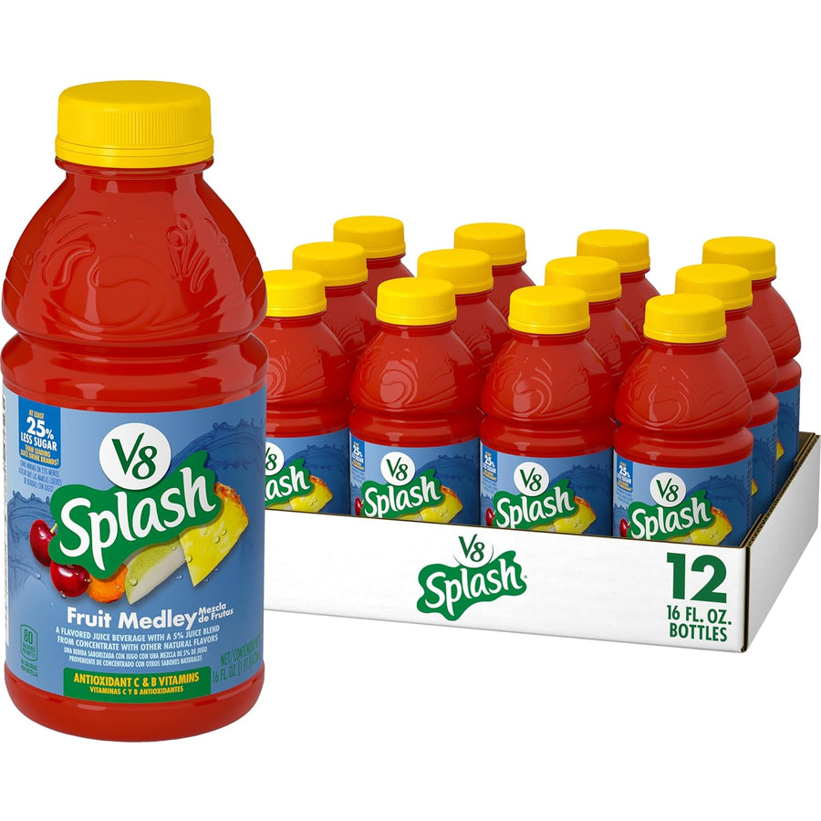 V8 Splash Fruit Medley 473 mL (12 Pack) Exotic Drinks Wholesale Montreal Quebec Canada