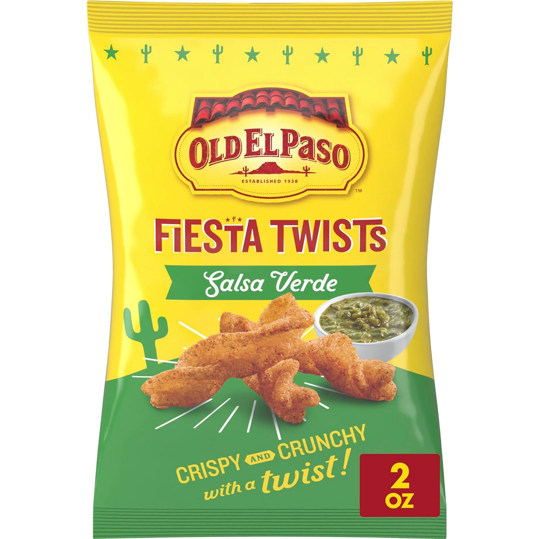 Old El Paso Fiesta Twists Salsa Verde 56 g (6 Pack) Exotic Snacks Wholesale Montreal Quebec Canada