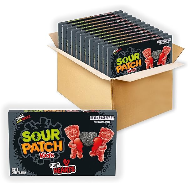 Sour Patch Kids Sour Hearts Theatre Box 87 g (12 Pack) Exotic Candy Wholesale Montreal Quebec Canada