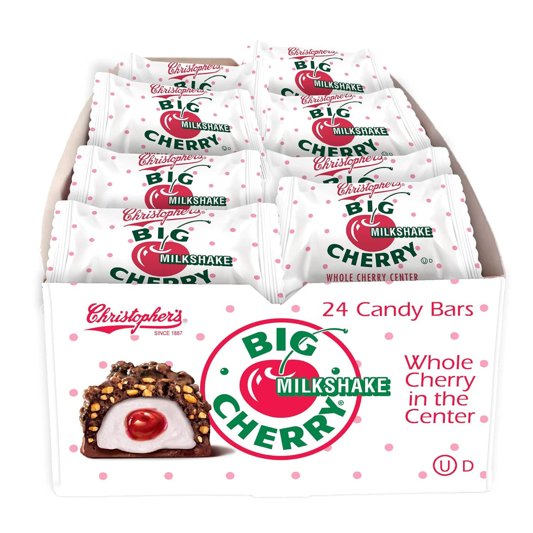 Christopher's Big Cherry Milkshake 50 g (24 Pack) Exotic Candy Wholesale Montreal Quebec Canada