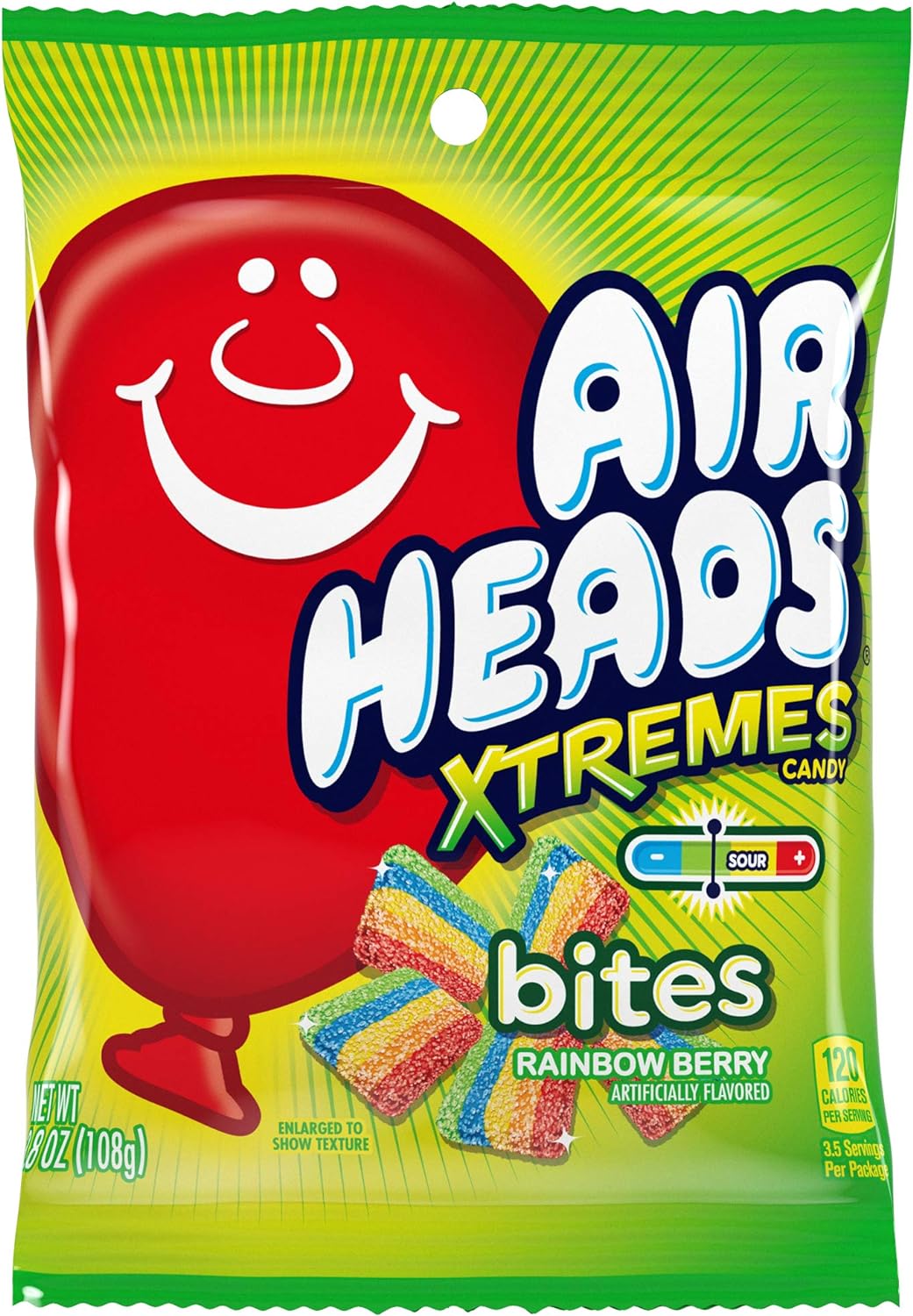 Airheads Xtremes Bites Rainbow Berry 108 g (12 Pack) Exotic Candy Wholesale Montreal Quebec Canada