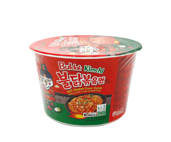 Samyang Hot Chicken Kimchi Flavour Ramen Bowl 105 g (16 pack) Exotic Snacks Wholesale Montreal Quebec Canada