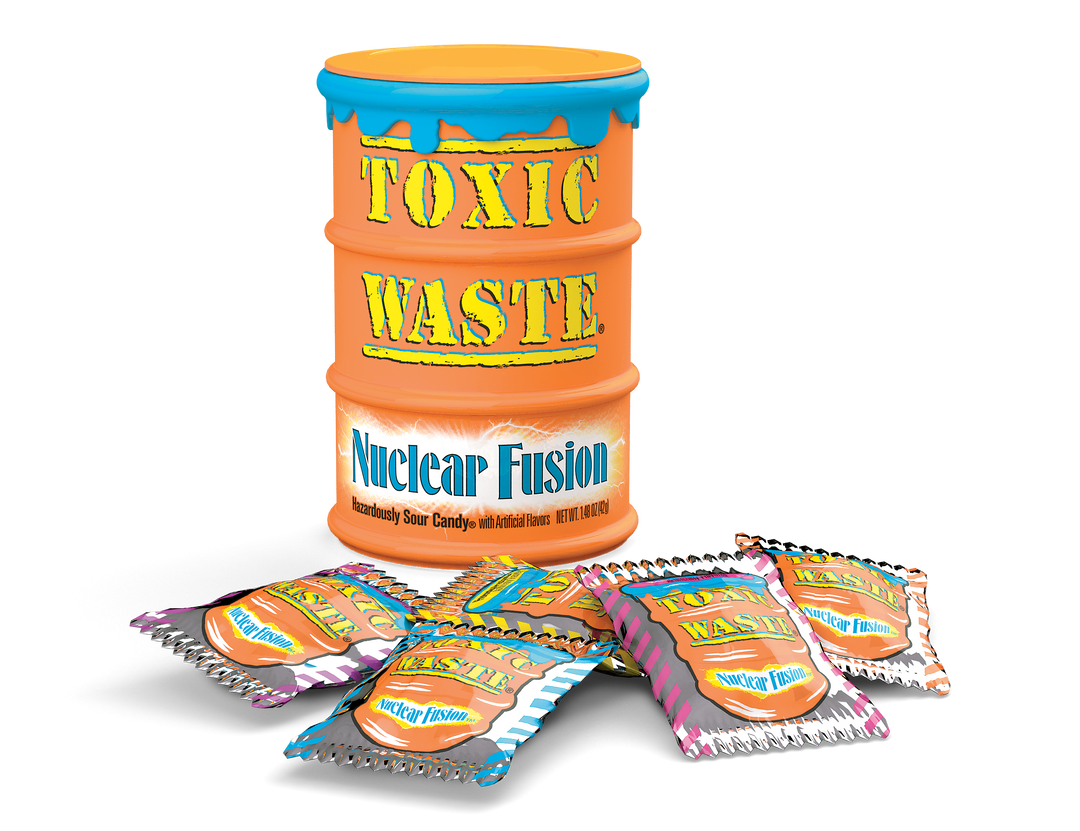 Toxic Waste Nuclear Fusion Hazardously Sour Candy 42 g (12 Pack) Imported Exotic Candy Wholesale Montreal Quebec Canada