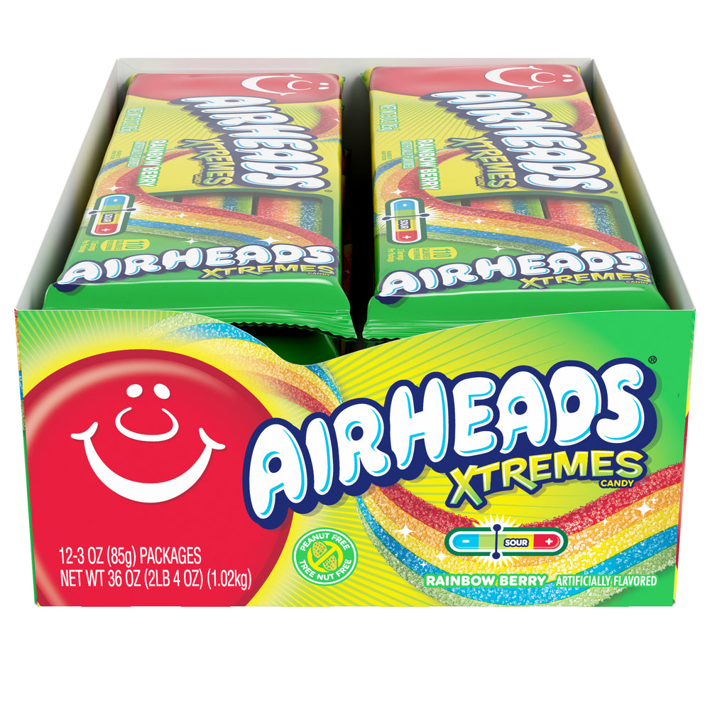 Airheads Xtremes Sour Belts Rainbow Berry 85 g (12 Pack) Exotic Candy Wholesale Montreal Quebec Canada