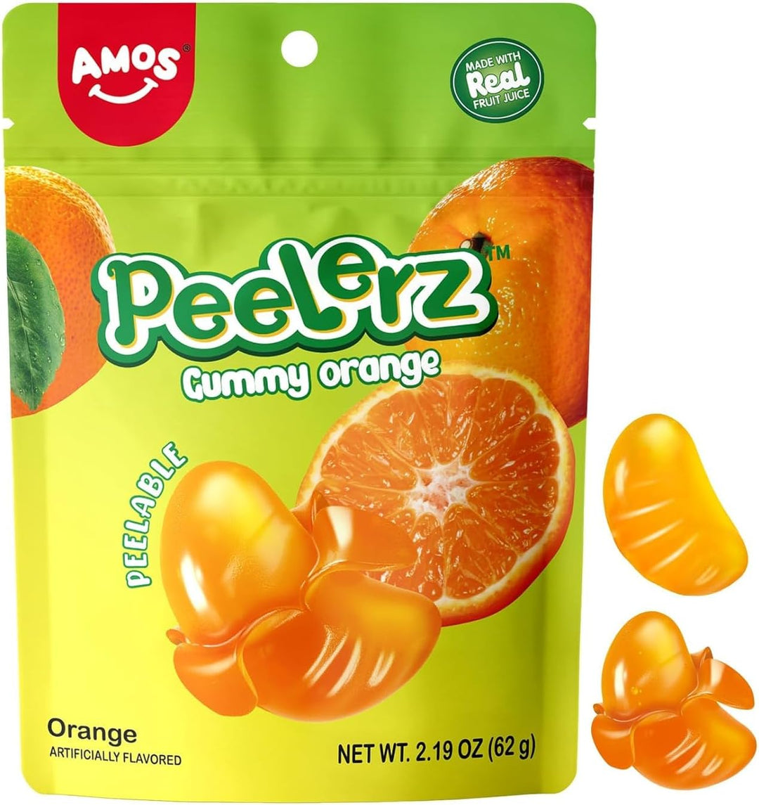 Amos Peelerz Gummy Orange 170 g (12 Pack) Exotic Candy Wholesale Montreal Quebec Canada