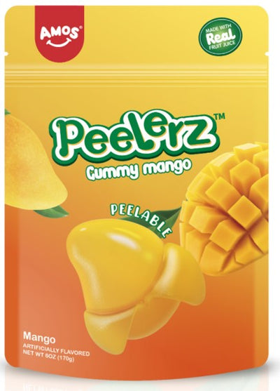 Amos Peelerz Gummy Mango 170 g (12 Pack) Exotic Candy Wholesale Montreal Quebec Canada Tik Tok