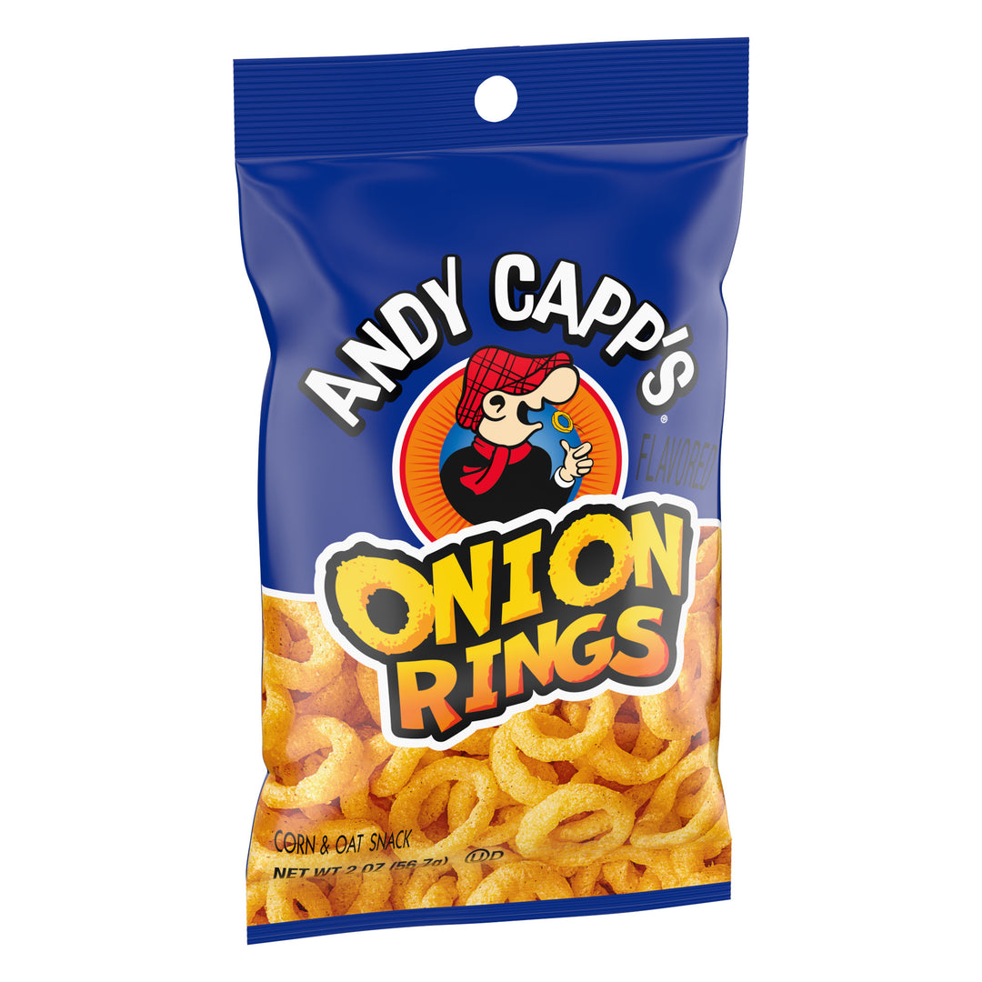 Andy Capp's Beer Battered Onion Rings 56.7 g (12 Pack) Exotic Snacks Wholesale Distribution Montreal Quebec Canada