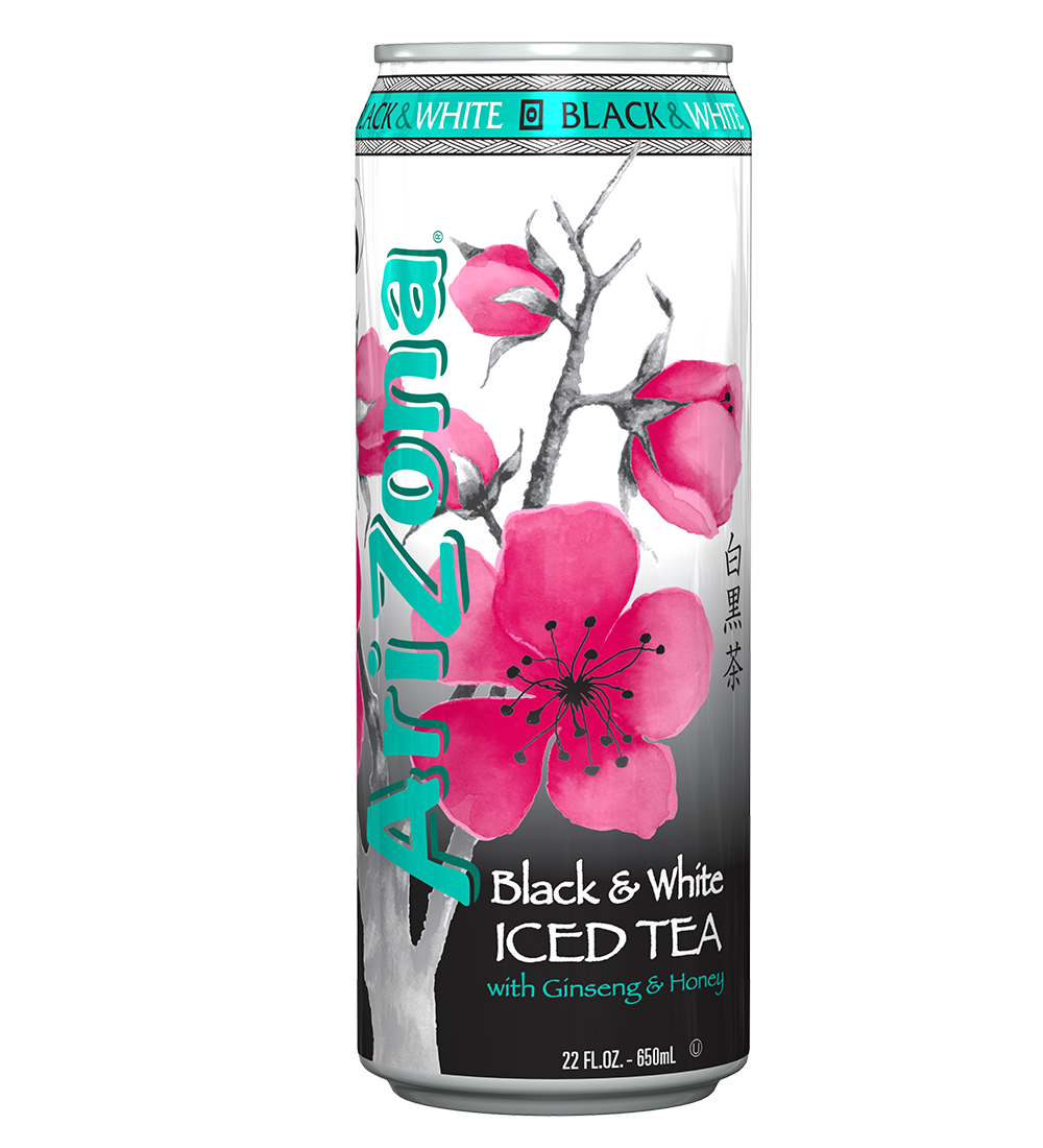 Arizona Black & White Tea 650 mL (24 Pack) Exotic Drinks Wholesale Montreal Quebec Canada