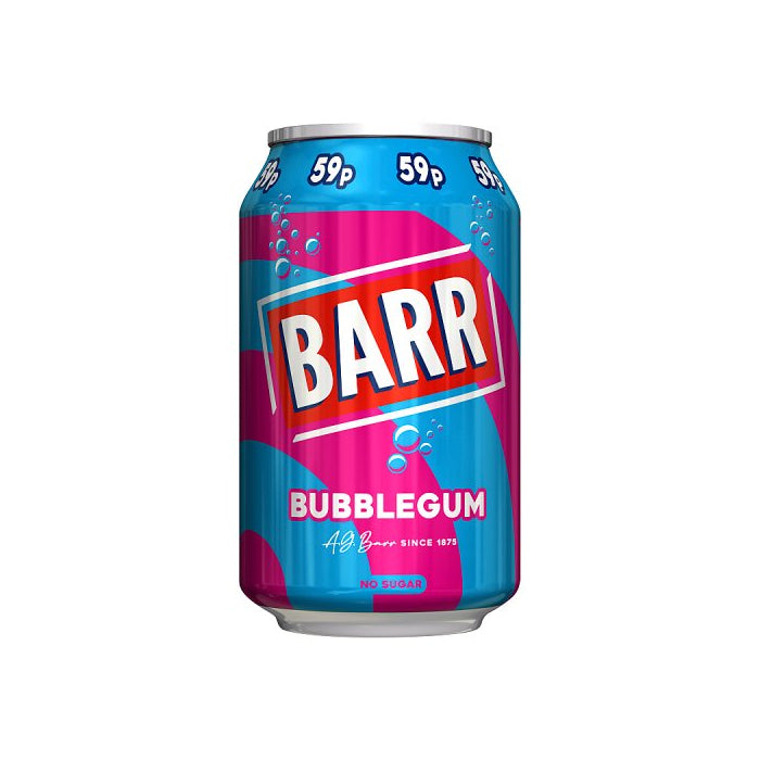 Barr Bubblegum 330 mL (24 Pack) Exotic Drinks Wholesale Montreal Quebec Canada