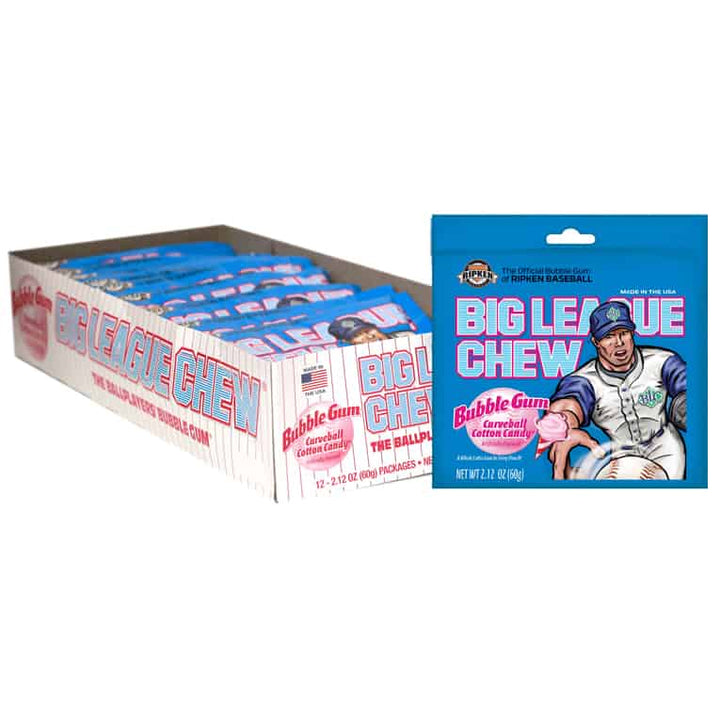 Big League Chew Curveball Cotton Candy 60 g (12 Pack) Exotic Candy Wholesale Montreal Quebec Canada