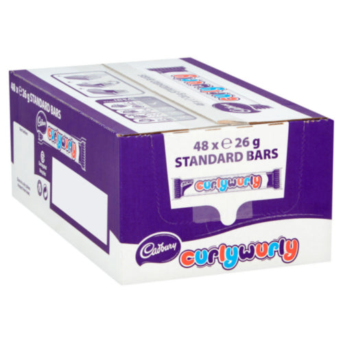 Cadbury Curly Wurly Chocolate Bar 21.5 g (48 Pack) Exotic Chocolate Wholesale Montreal Quebec Canada