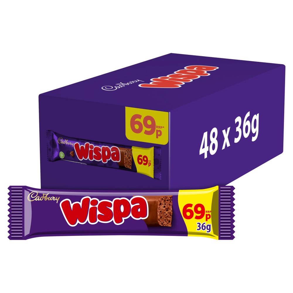 Cadbury Wispa 36 g (48 Pack) Exotic Chocolate Wholesale Montreal Quebec Canada