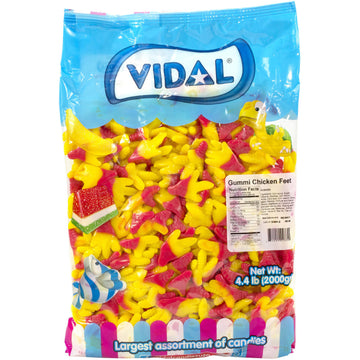 Vidal Bulk Gummi Chicken Feet 2 kg (6 Pack) Exotic Candy Wholesale Montreal Quebec Canada