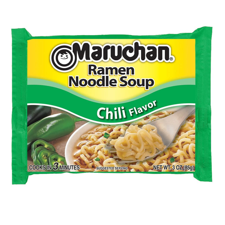 Maruchan Ramen Noodle Soup Pack Chili Flavour 85 g (24 Pack) Exotic Snacks Wholesale Montreal Quebec Canada

