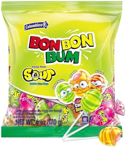 Colombina Bon Bon Boom Sour Peg Bags 170 g (12 Pack) Exotic Candy Wholesale Montreal Quebec Canada